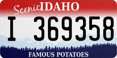 ID license plate I369358