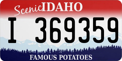 ID license plate I369359