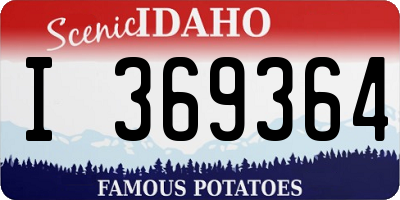 ID license plate I369364
