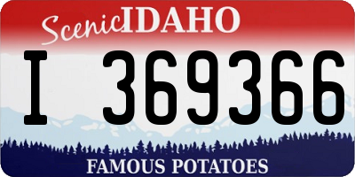 ID license plate I369366