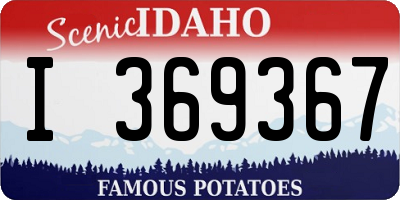 ID license plate I369367