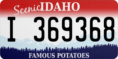 ID license plate I369368