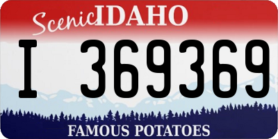 ID license plate I369369