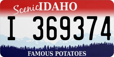ID license plate I369374