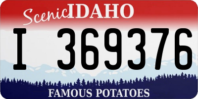 ID license plate I369376