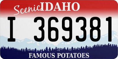 ID license plate I369381