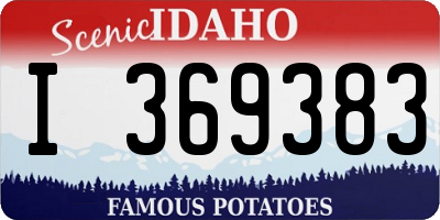 ID license plate I369383