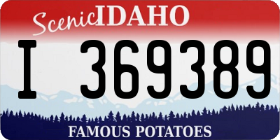 ID license plate I369389