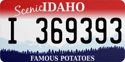 ID license plate I369393