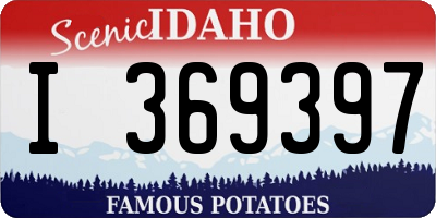 ID license plate I369397