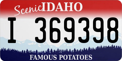 ID license plate I369398