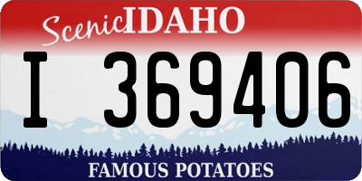 ID license plate I369406