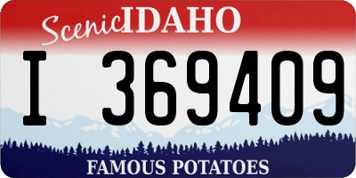 ID license plate I369409