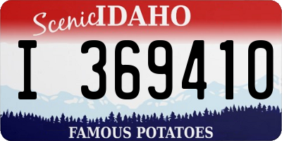ID license plate I369410