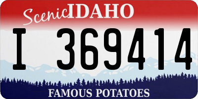 ID license plate I369414