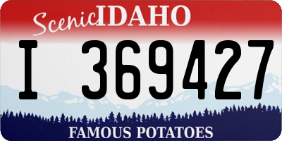 ID license plate I369427