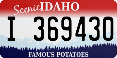 ID license plate I369430