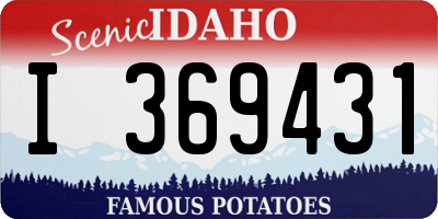 ID license plate I369431