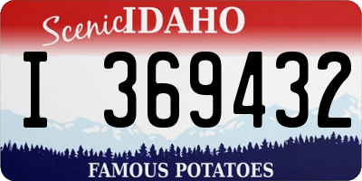 ID license plate I369432