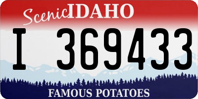 ID license plate I369433