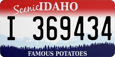 ID license plate I369434