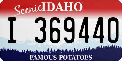 ID license plate I369440