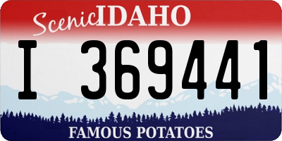 ID license plate I369441
