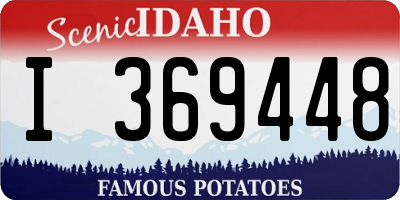 ID license plate I369448