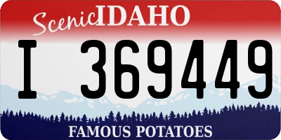 ID license plate I369449