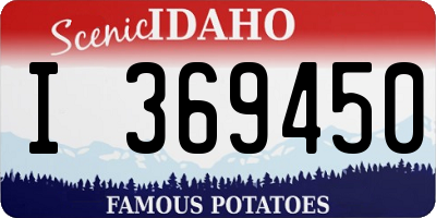ID license plate I369450