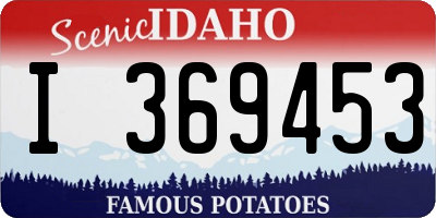 ID license plate I369453