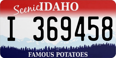 ID license plate I369458