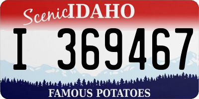 ID license plate I369467