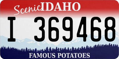 ID license plate I369468