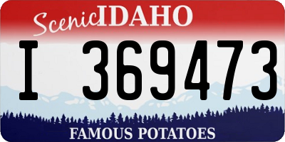 ID license plate I369473
