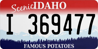 ID license plate I369477