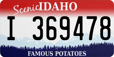 ID license plate I369478