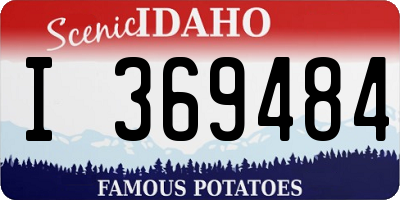 ID license plate I369484