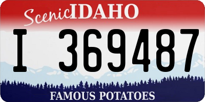 ID license plate I369487