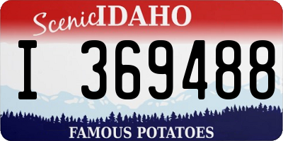 ID license plate I369488
