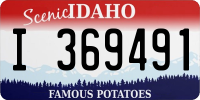 ID license plate I369491