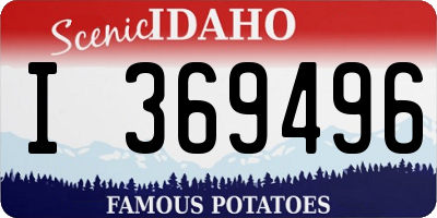 ID license plate I369496