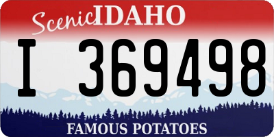 ID license plate I369498