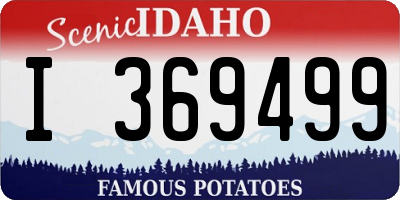 ID license plate I369499