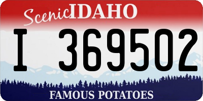 ID license plate I369502