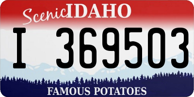 ID license plate I369503