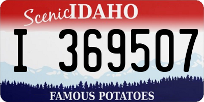 ID license plate I369507