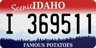 ID license plate I369511