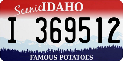ID license plate I369512