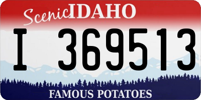 ID license plate I369513